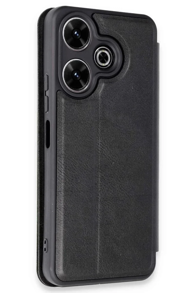 Xiaomi Redmi 13 4G Kılıf Flip Cover - Siyah