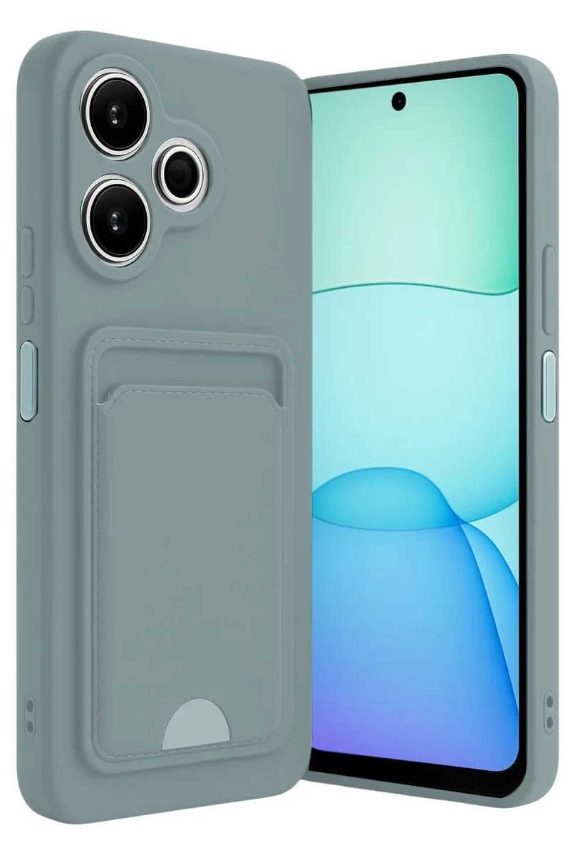 Xiaomi Redmi 13 4G Kılıf Kelvin Kartvizitli Silikon - Açık Yeşil Xiaomi Redmi 13 4G Kılıf Kelvin Kartvizitli Silikon - Açık Yeşil