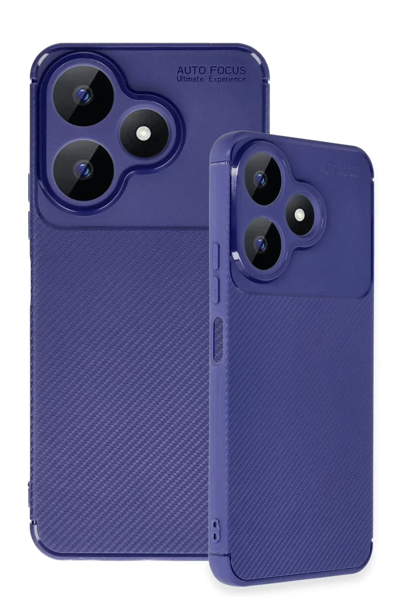 Xiaomi Redmi 13 4G Kılıf Auto Focus Karbon Kapak - Lacivert