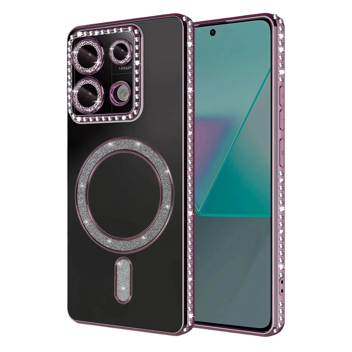 Xiaomi Redmi 13c Joke Simli Magneticsafe Kılıf - Pembe Xiaomi Redmi 13c Joke Simli Magneticsafe Kılıf - Pembe