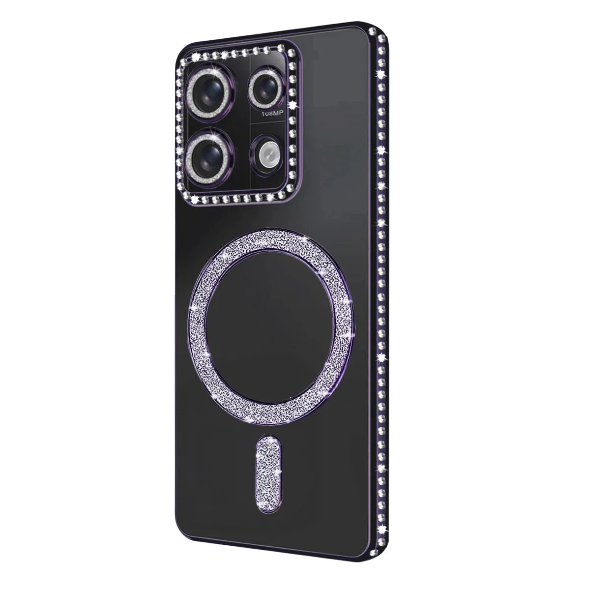 Xiaomi Redmi 13c Joke Simli Magneticsafe Kılıf - Derin Mor Xiaomi Redmi 13c Joke Simli Magneticsafe Kılıf - Derin Mor