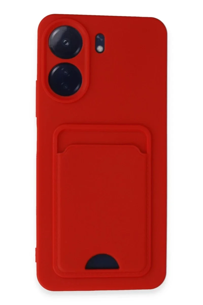 Xiaomi Redmi 13C Kılıf Kelvin Kartvizitli Silikon - Kırmızı Fiyatı, Yorumları ve Özellikleri