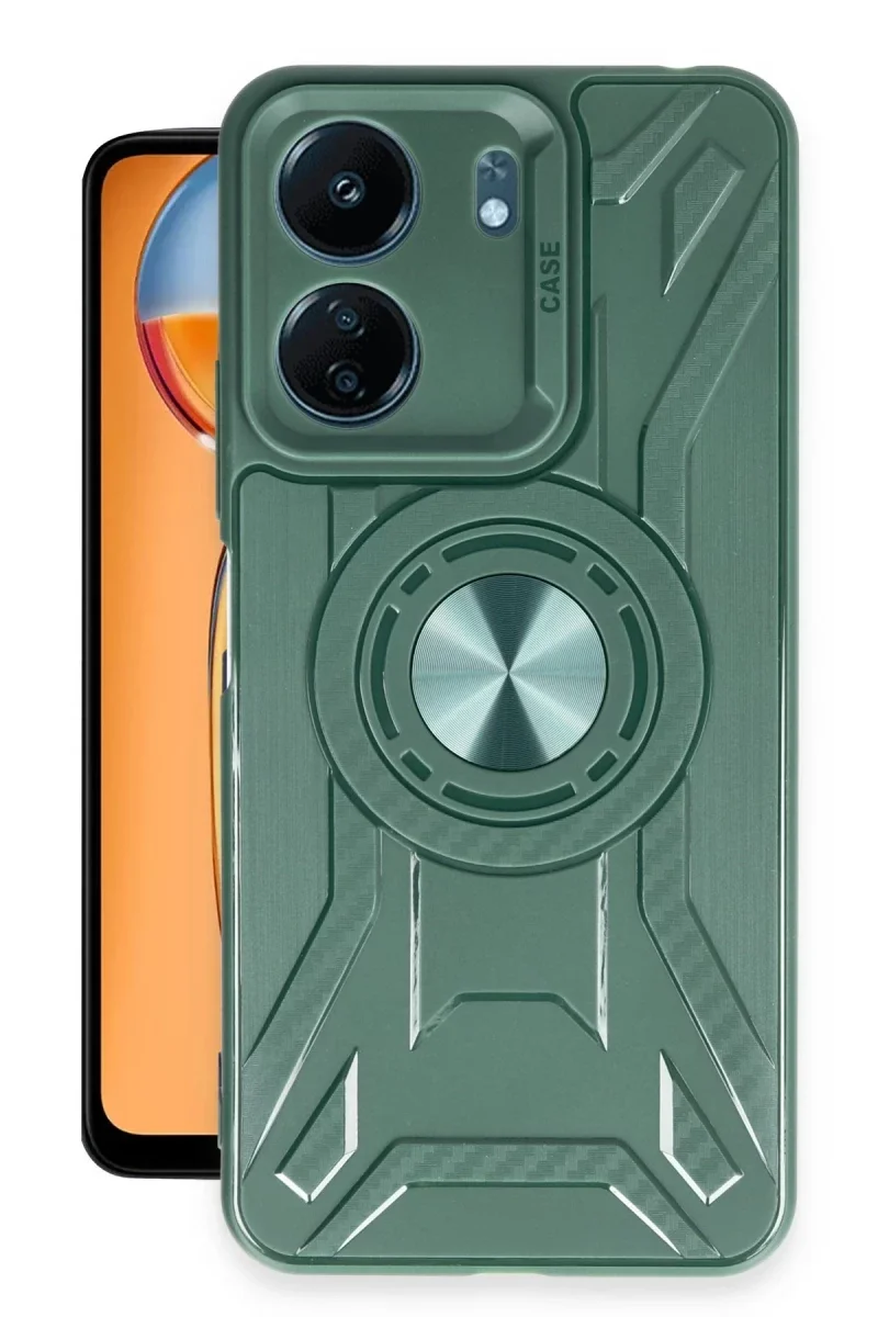 Xiaomi Redmi 13C Kılıf Lincoln Silikon - Koyu Yeşil Xiaomi Redmi 13C Kılıf Lincoln Silikon - Koyu Yeşil