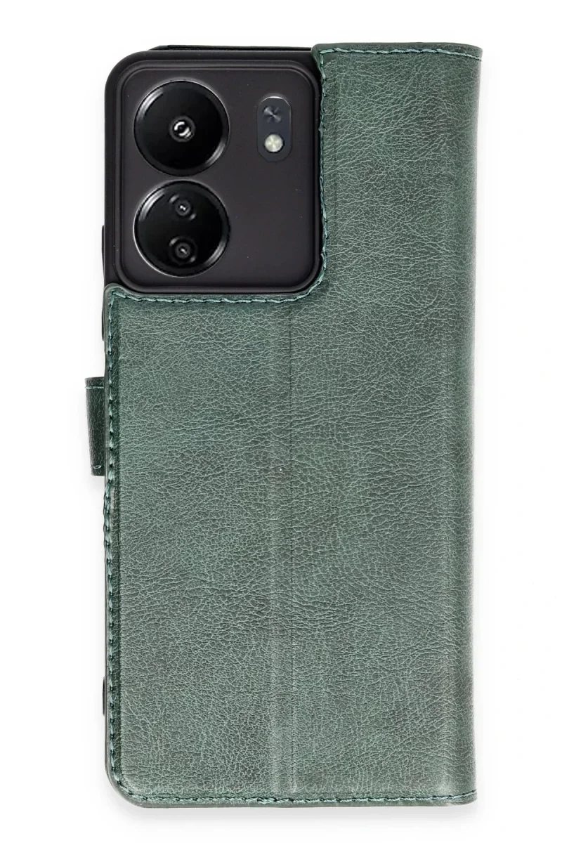 Xiaomi Redmi 13C Kılıf Trend S Plus Kapaklı Kılıf - Yeşil Xiaomi Redmi 13C Kılıf Trend S Plus Kapaklı Kılıf - Yeşil
