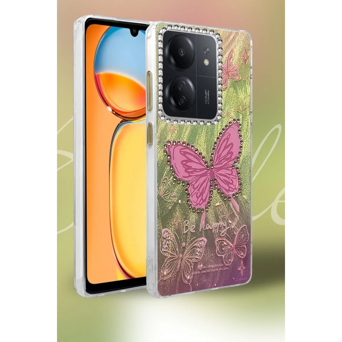 Xiaomi Redmi 13c Kılıf Blade Aynalı Desenli Kapak - Desen 1 Xiaomi Redmi 13c Kılıf Blade Aynalı Desenli Kapak - Desen 1