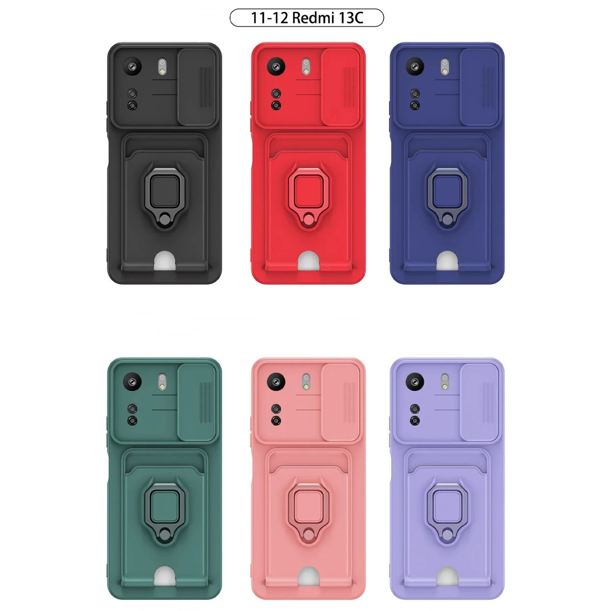 Xiaomi Redmi 13c Kılıf Zuma Kartvizitli Yüzüklü Silikon - Siyah Xiaomi Redmi 13c Kılıf Zuma Kartvizitli Yüzüklü Silikon - Siyah