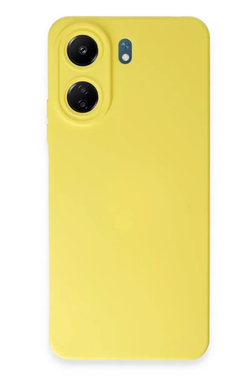 Xiaomi Redmi 13C Kılıf Nano içi Kadife Silikon - Sarı Xiaomi Redmi 13C Kılıf Nano içi Kadife Silikon - Sarı