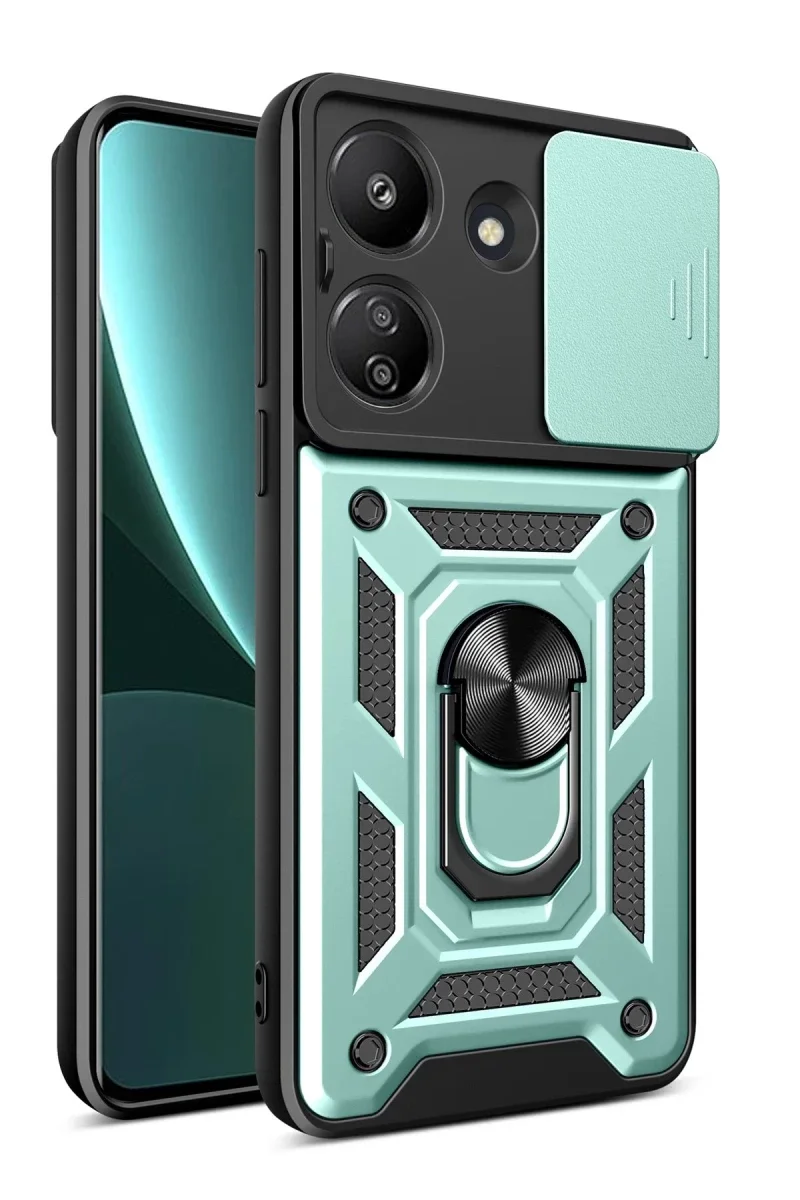 Xiaomi Redmi 13C Kılıf Pars Lens Yüzüklü Silikon - Yeşil Fiyatı, Yorumları ve Özellikleri