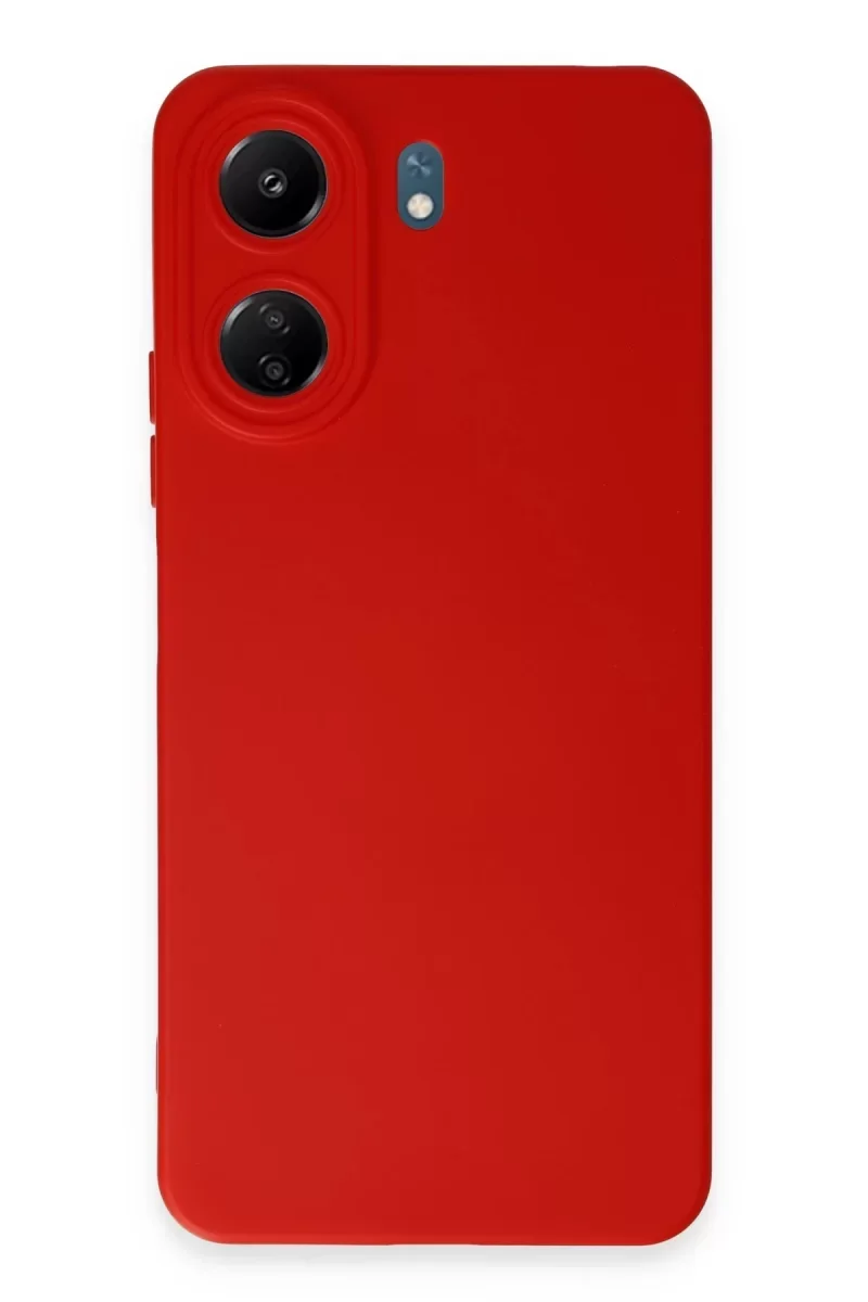 Xiaomi Redmi 13C Kılıf Nano içi Kadife Silikon - Kırmızı Xiaomi Redmi 13C Kılıf Nano içi Kadife Silikon - Kırmızı