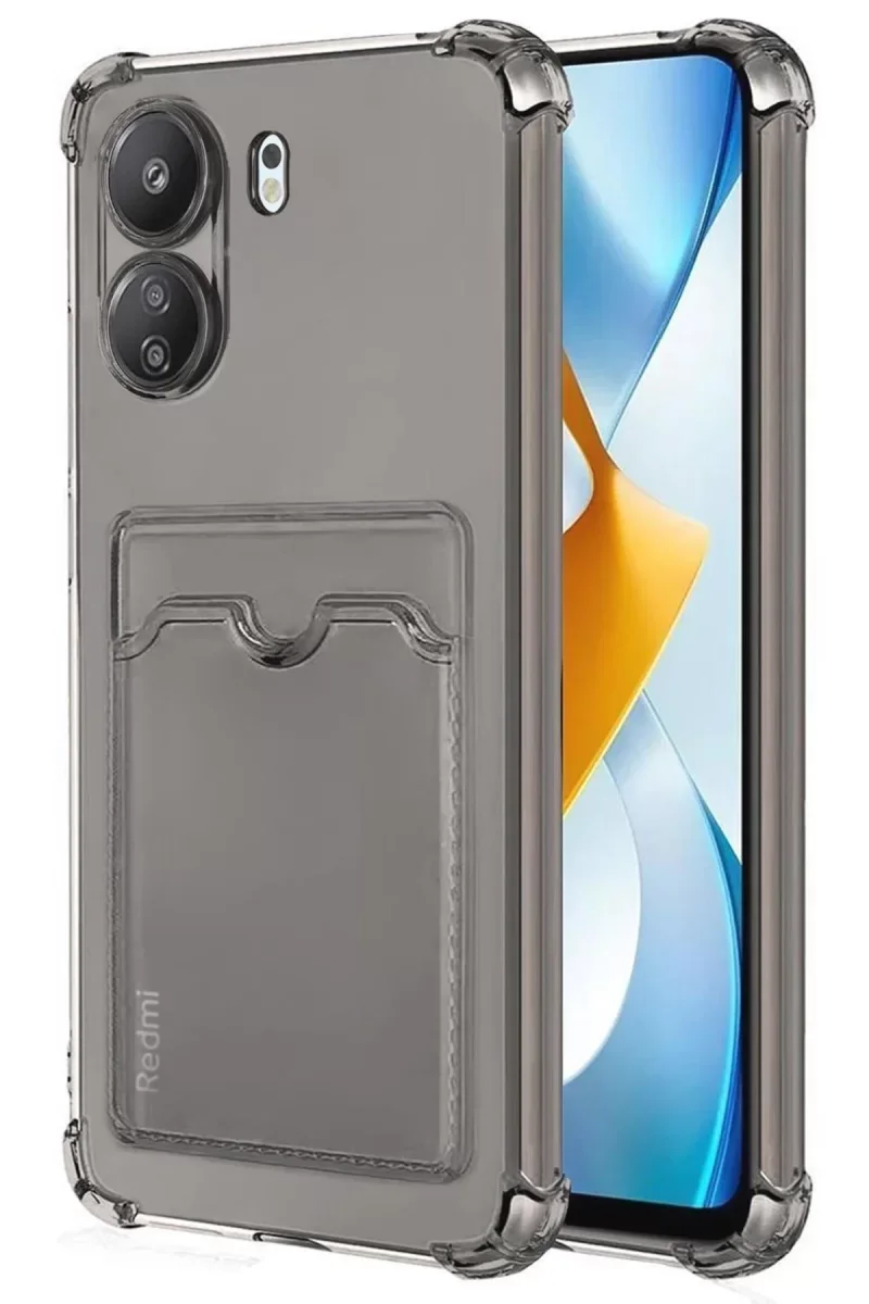 Xiaomi Redmi 13C Kılıf Kart Şeffaf Silikon - Şeffaf Xiaomi Redmi 13C Kılıf Kart Şeffaf Silikon - Şeffaf