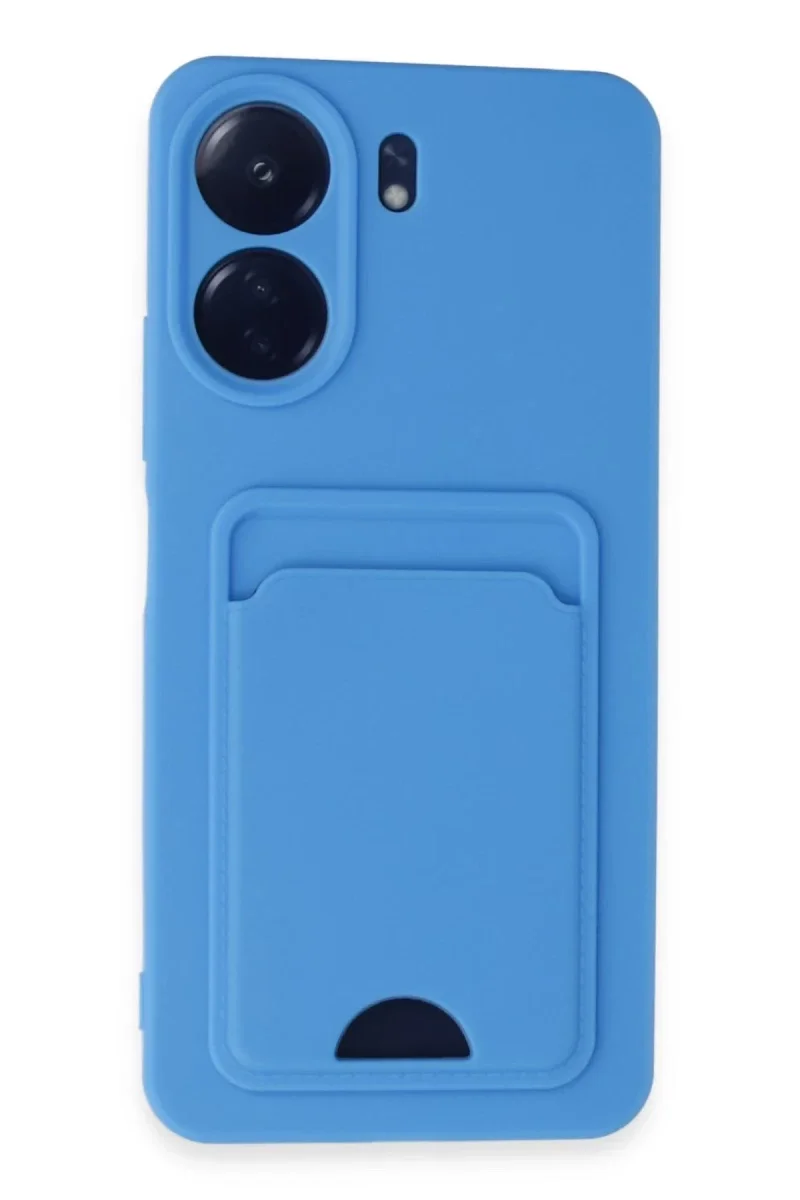 Xiaomi Redmi 13C Kılıf Kelvin Kartvizitli Silikon - Mavi Xiaomi Redmi 13C Kılıf Kelvin Kartvizitli Silikon - Mavi
