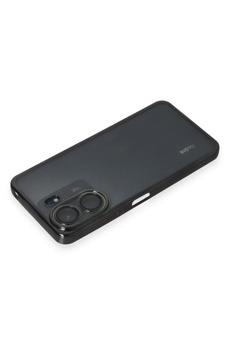 Xiaomi Redmi 13C Kılıf Razer Lensli Silikon - Siyah