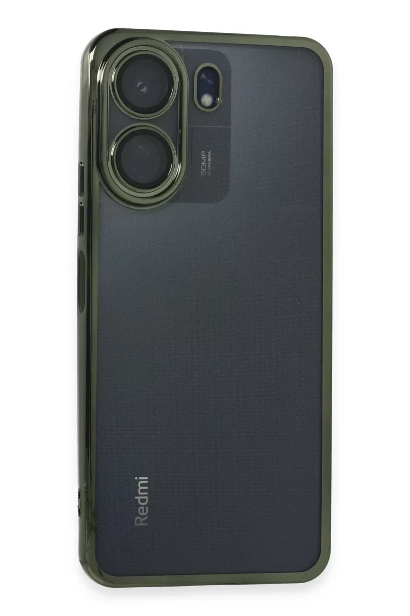 Xiaomi Redmi 13C Kılıf Razer Lensli Silikon - Yeşil Xiaomi Redmi 13C Kılıf Razer Lensli Silikon - Yeşil