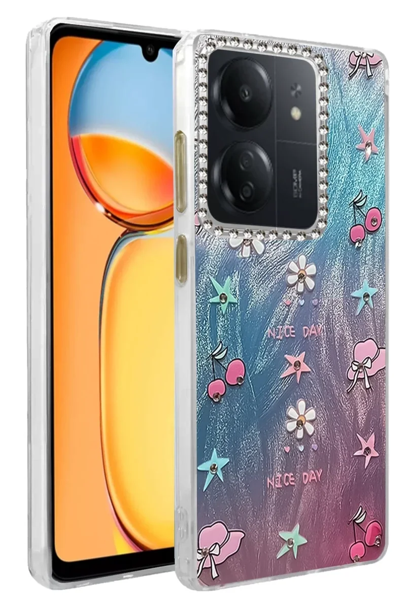 Xiaomi Redmi 13C Kılıf Blade Aynalı Desenli Kapak - Desen 4 Xiaomi Redmi 13C Kılıf Blade Aynalı Desenli Kapak - Desen 4