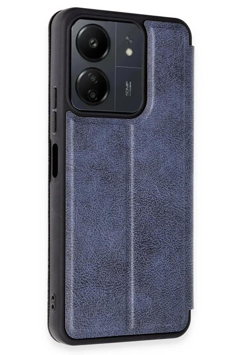 Xiaomi Redmi 13C Kılıf Flip Cover - Lacivert