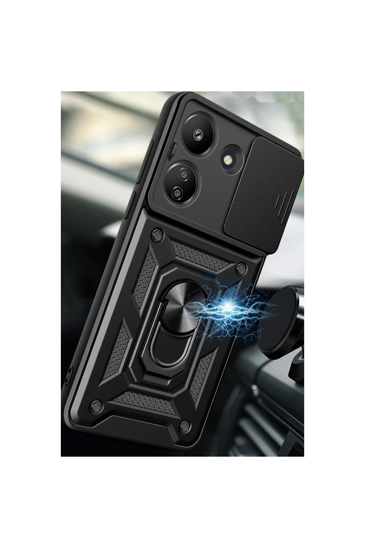Xiaomi Redmi 13c Kılıf Pars Lens Yüzüklü Silikon - Lacivert Xiaomi Redmi 13c Kılıf Pars Lens Yüzüklü Silikon - Lacivert