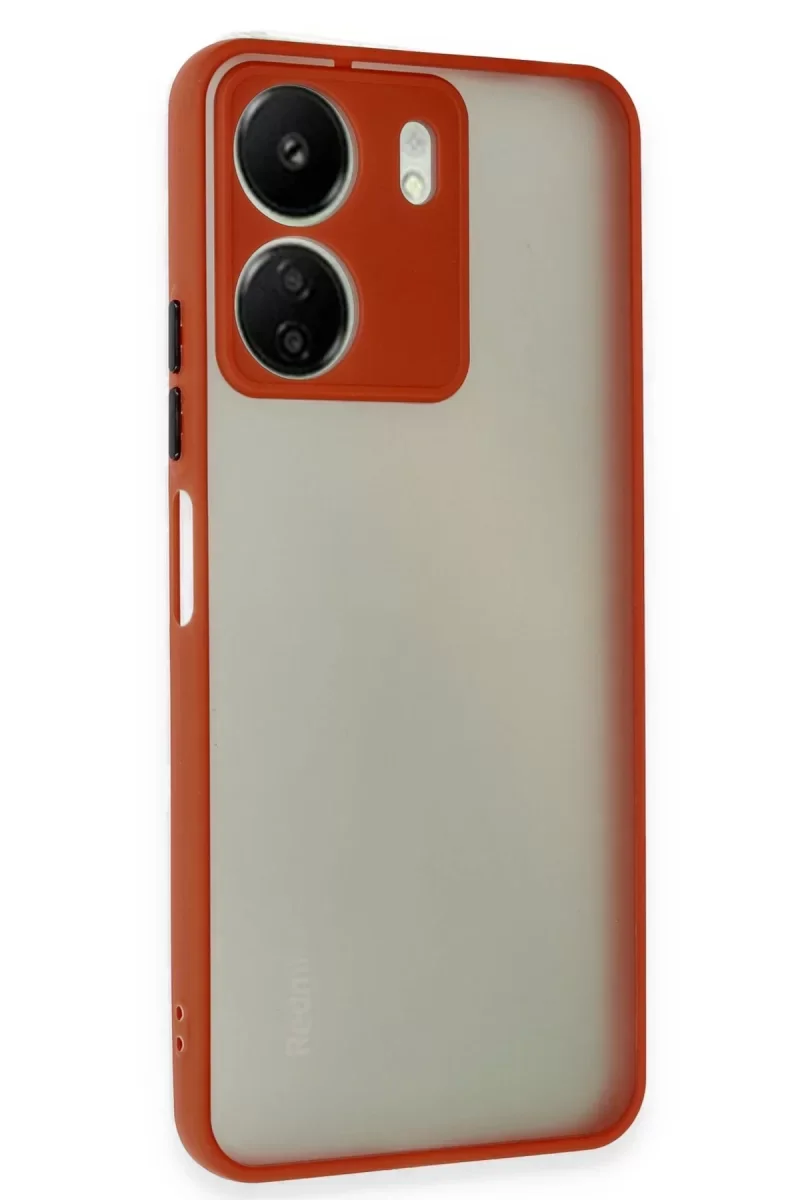 Xiaomi Redmi 13C Kılıf Montreal Silikon Kapak - Kırmızı