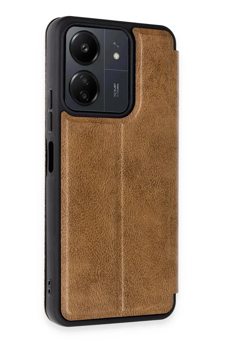 Xiaomi Redmi 13C Kılıf Flip Cover - Taba Xiaomi Redmi 13C Kılıf Flip Cover - Taba
