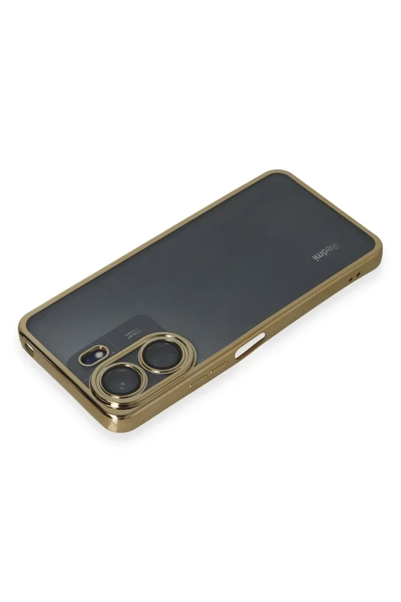 Xiaomi Redmi 13C Kılıf Razer Lensli Silikon - Gold Xiaomi Redmi 13C Kılıf Razer Lensli Silikon - Gold