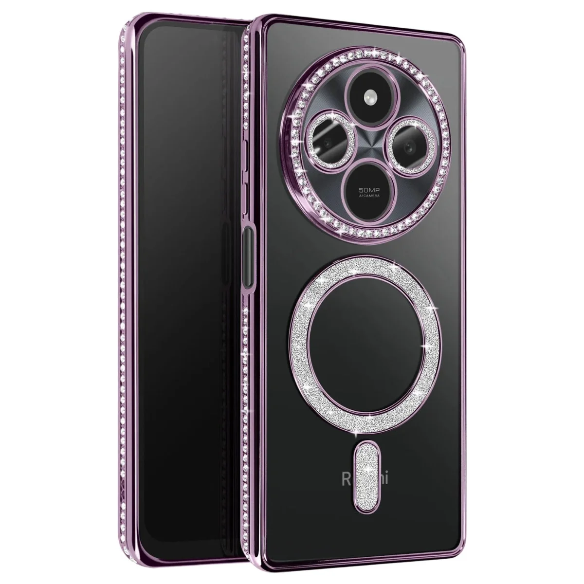 Xiaomi Redmi 14c Joke Simli Magneticsafe Kılıf - Derin Mor Xiaomi Redmi 14c Joke Simli Magneticsafe Kılıf - Derin Mor