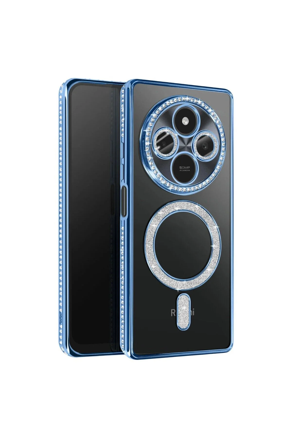 Xiaomi Redmi 14c Joke Simli Magneticsafe Kılıf - Mavi Xiaomi Redmi 14c Joke Simli Magneticsafe Kılıf - Mavi