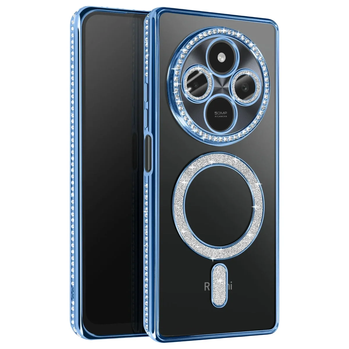 Xiaomi Redmi 14c Joke Simli Magneticsafe Kılıf - Mavi Xiaomi Redmi 14c Joke Simli Magneticsafe Kılıf - Mavi