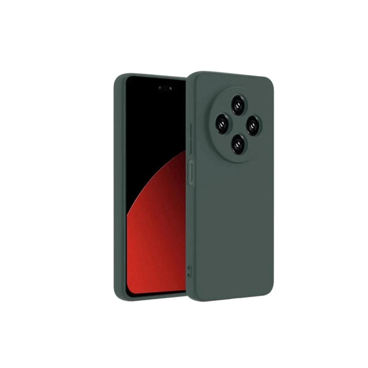 Xiaomi Redmi 14C Kılıf Nano içi Kadife Silikon - Koyu Yeşil Xiaomi Redmi 14C Kılıf Nano içi Kadife Silikon - Koyu Yeşil