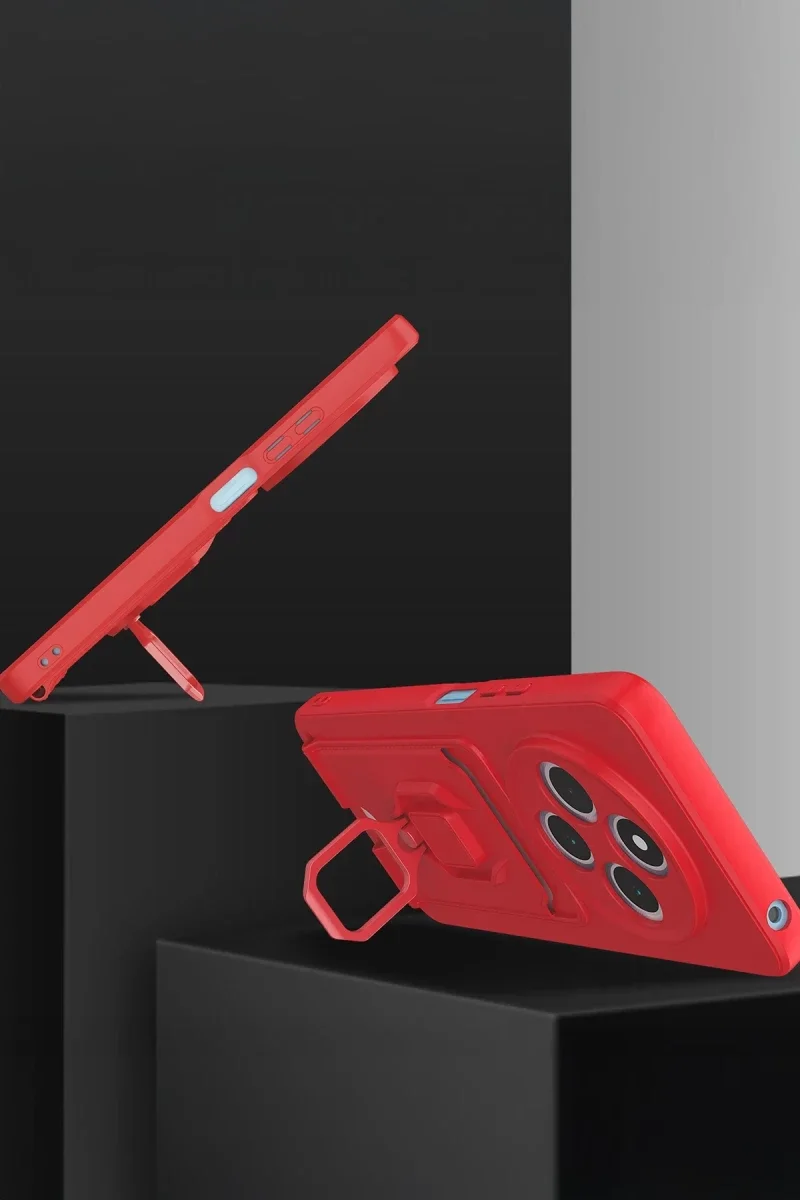 Xiaomi Redmi 14C Kılıf Zuma Kartvizitli Yüzüklü Silikon - Lacivert