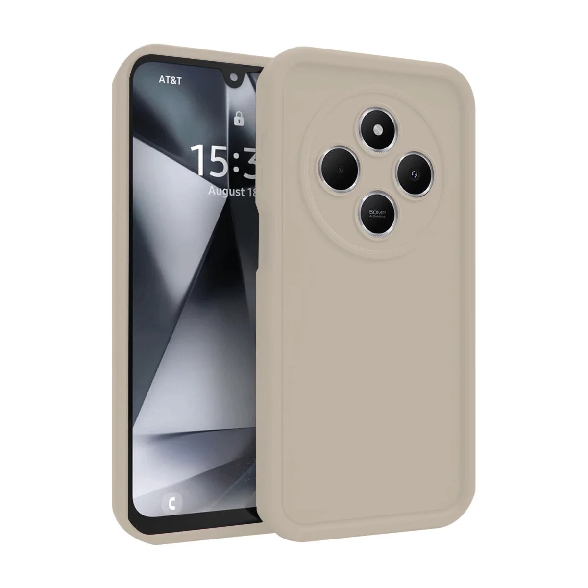 Xiaomi Redmi 14C Kılıf Viera Silikon - Krem Xiaomi Redmi 14C Kılıf Viera Silikon - Krem