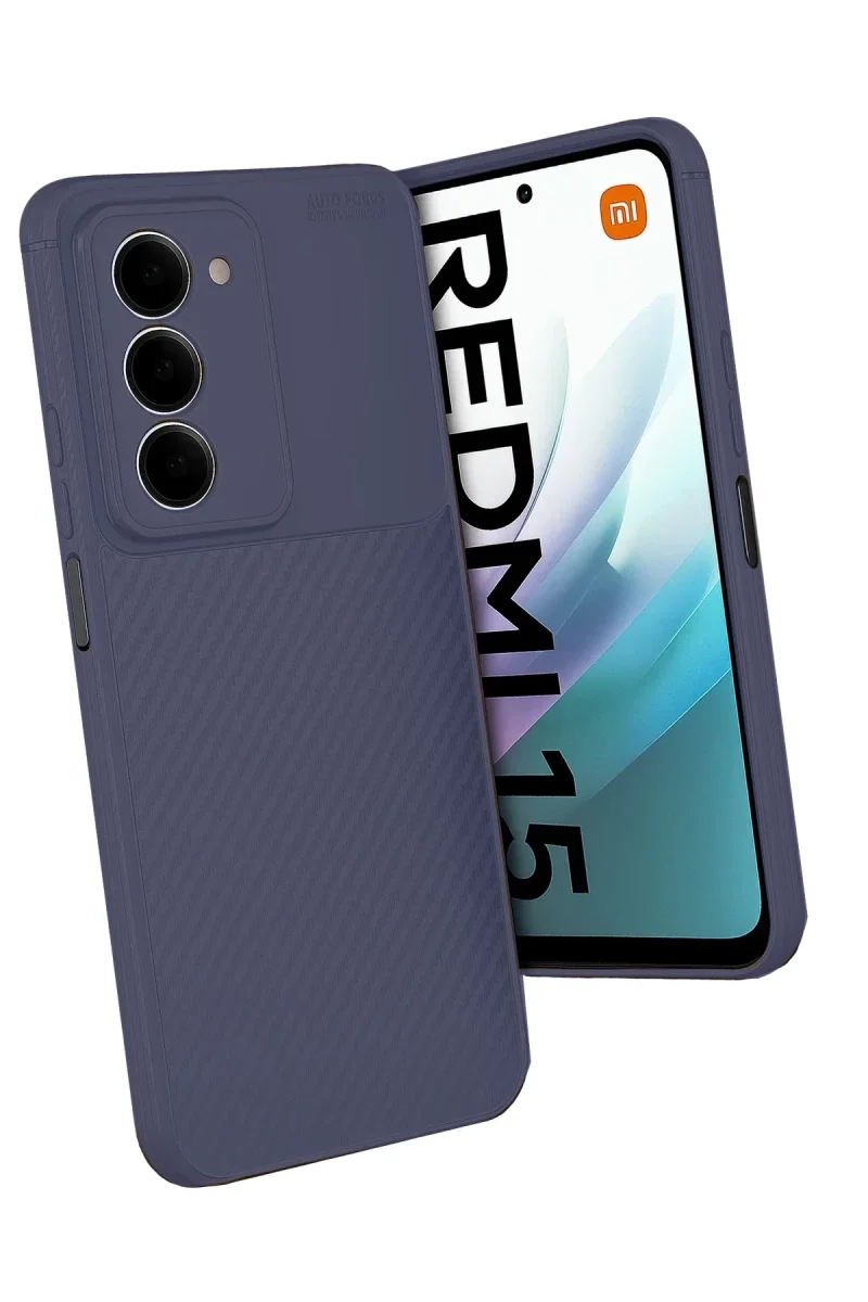 Xiaomi Redmi 15 4G Auto Focus Karbon Kapak - Lacivert