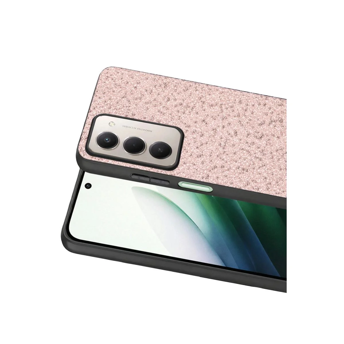 Xiaomi Redmi 15 4g ile Uyumlu Bright Simli Kapak - Pembe Boncuk İşlemeli Telefon Kılıfı Xiaomi Redmi 15 4g ile Uyumlu Bright Simli Kapak - Pembe Boncuk İşlemeli Telefon Kılıfı