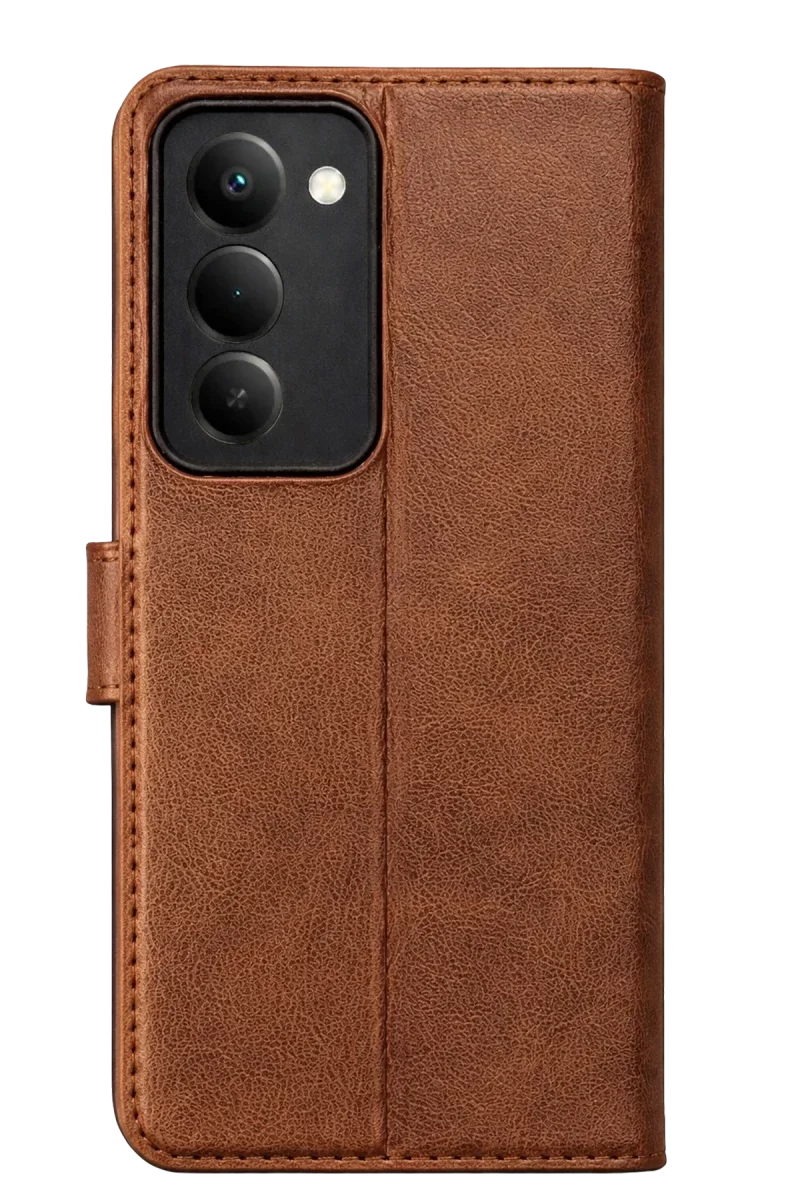 Xiaomi Redmi 15 5G Trend S Plus Kapaklı Kılıf - Taba Xiaomi Redmi 15 5G Trend S Plus Kapaklı Kılıf - Taba