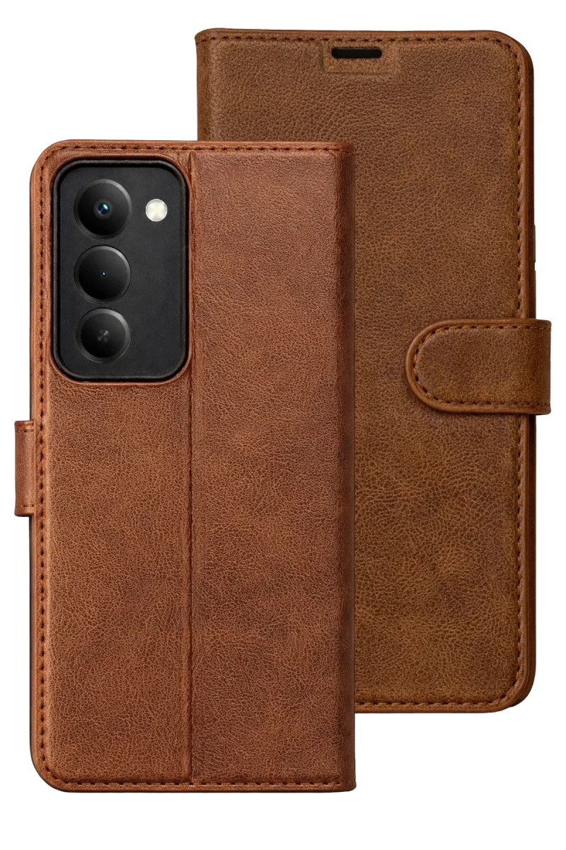 Xiaomi Redmi 15 5G Trend S Plus Kapaklı Kılıf - Taba Xiaomi Redmi 15 5G Trend S Plus Kapaklı Kılıf - Taba