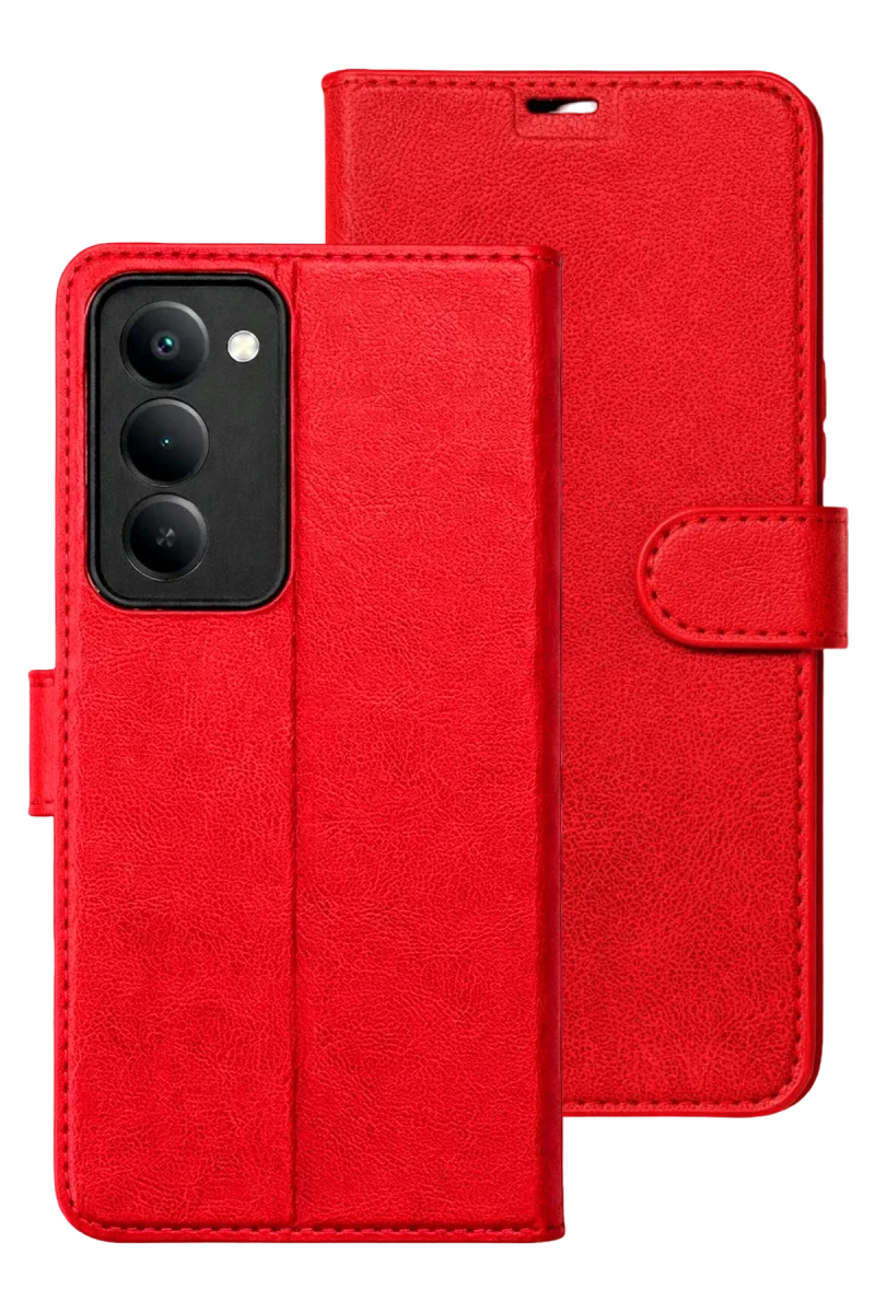 Xiaomi Redmi 15 5G Trend S Plus Kapaklı Kılıf - Kırmızı Xiaomi Redmi 15 5G Trend S Plus Kapaklı Kılıf - Kırmızı