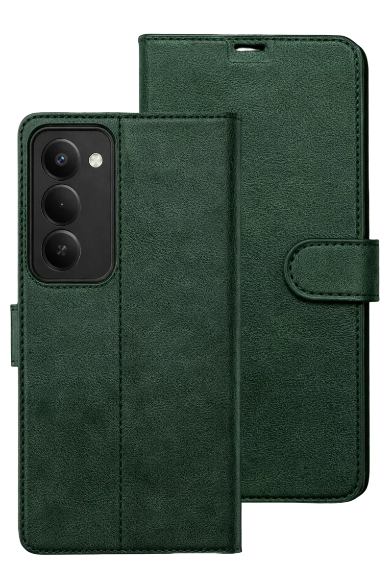 Xiaomi Redmi 15 5G Trend S Plus Kapaklı Kılıf - Yeşil Xiaomi Redmi 15 5G Trend S Plus Kapaklı Kılıf - Yeşil