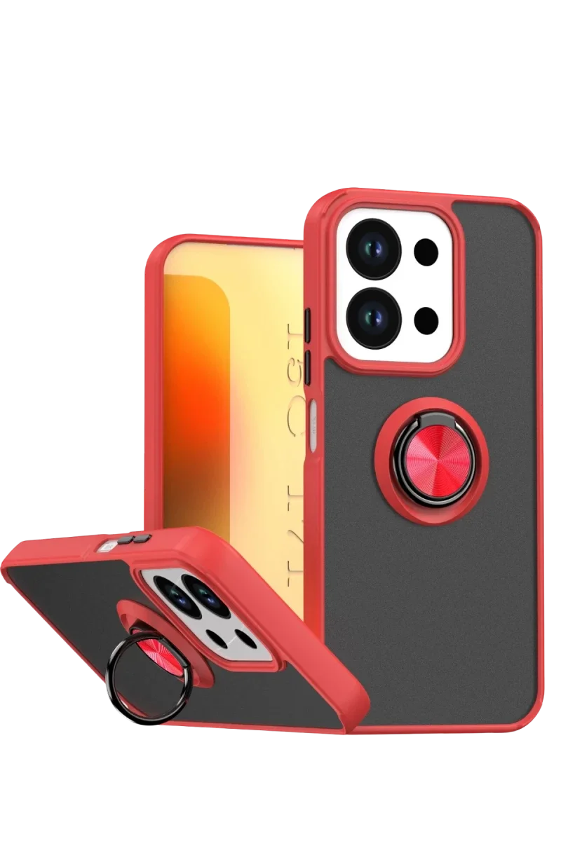 Xiaomi Redmi 15C 4G Montreal Yüzüklü Silikon Kapak - Kırmızı Xiaomi Redmi 15C 4G Montreal Yüzüklü Silikon Kapak - Kırmızı
