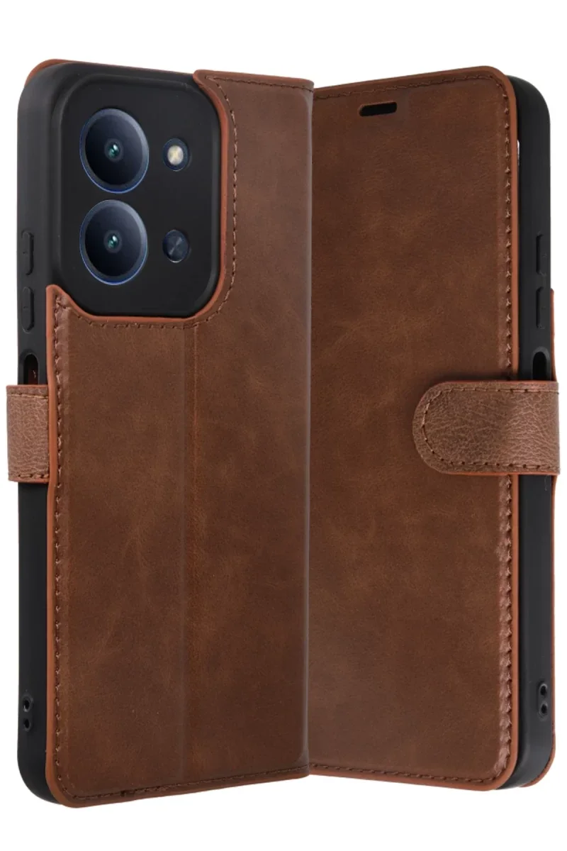 Xiaomi Redmi 15C 4G Trend S Plus Kapaklı Kılıf - Taba Xiaomi Redmi 15C 4G Trend S Plus Kapaklı Kılıf - Taba