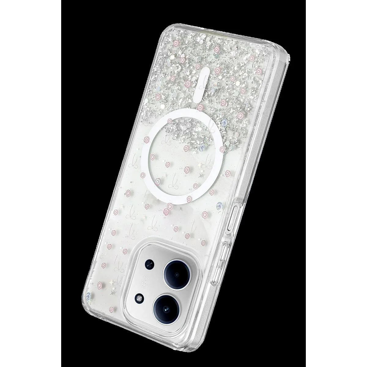 Xiaomi Redmi 15c ile Uyumlu Misk Simli Magsafe Kılıf - Kristal Şeffaf Desen 1 Xiaomi Redmi 15c ile Uyumlu Misk Simli Magsafe Kılıf - Kristal Şeffaf Desen 1