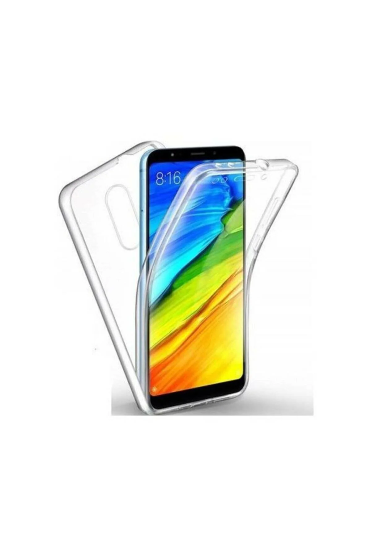 Xiaomi Redmi 5 Plus Çift Taraflı Silikon Kılıf Şeffaf