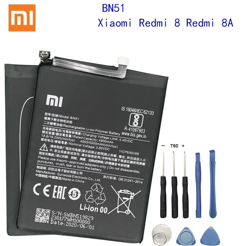 Xiaomi Redmi 8 - Redmi 8A Bn51 Batarya Pil + Tamir Seti Xiaomi Redmi 8 - Redmi 8A Bn51 Batarya Pil + Tamir Seti