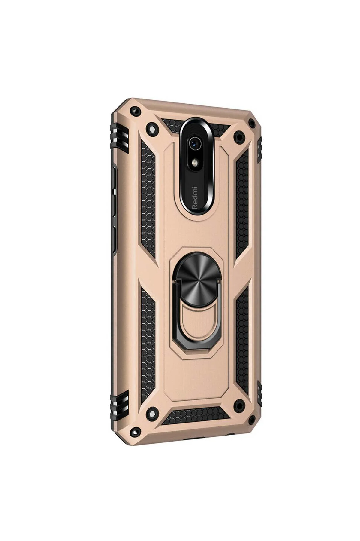 Xiaomi Redmi 8A Yüzüklü Tank Kılıf Bordo