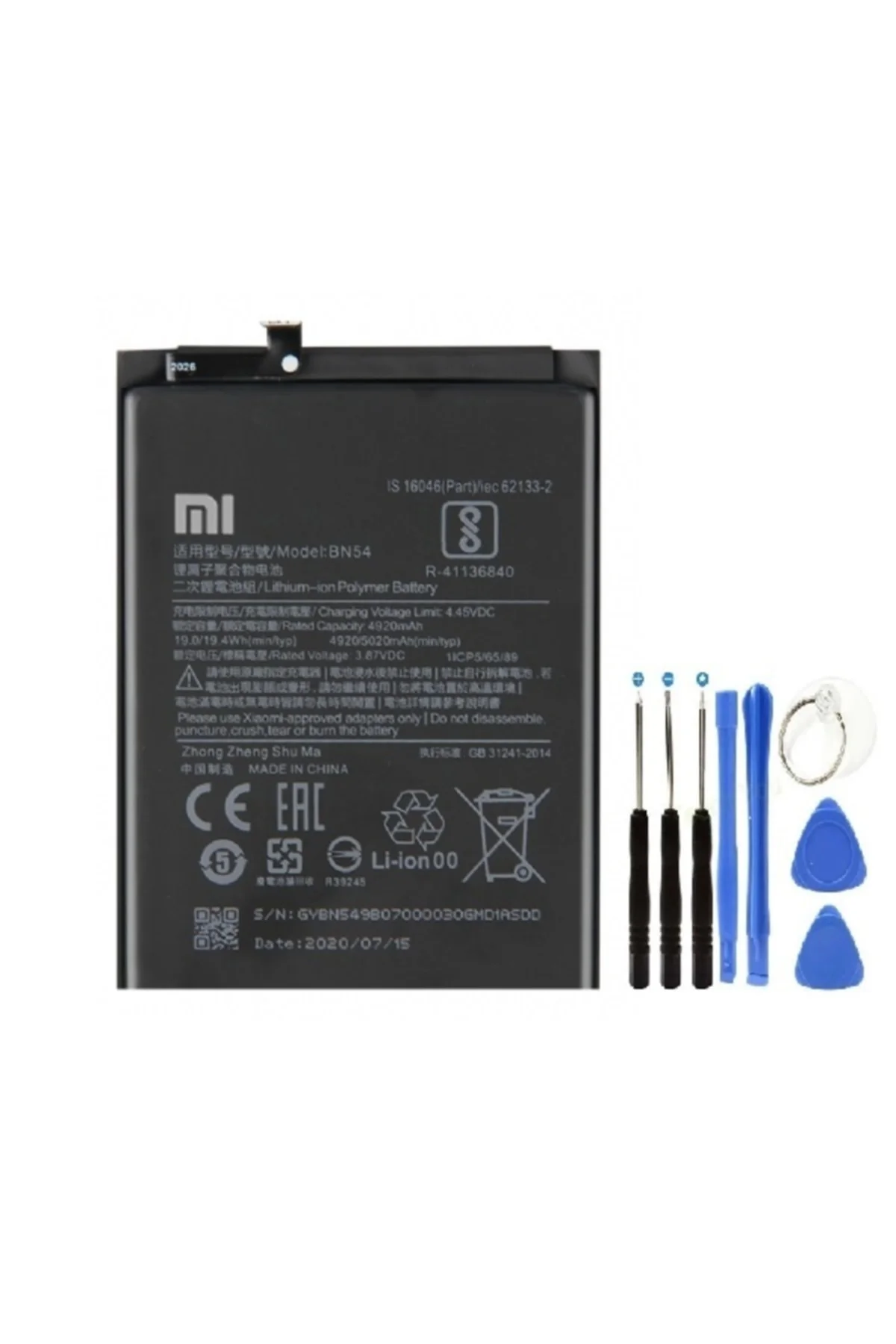 Xiaomi Redmi 9 Bn54 Pil Batarya Ve Tamir Seti 5020 Mah