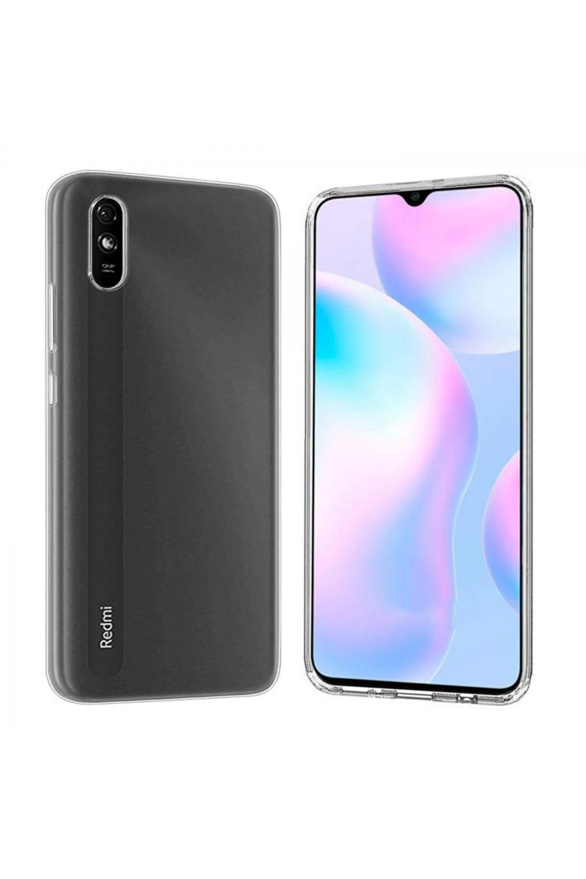 Xiaomi Redmi 9A 2.0 MM Korumalı Silikon Kılıf Şeffaf