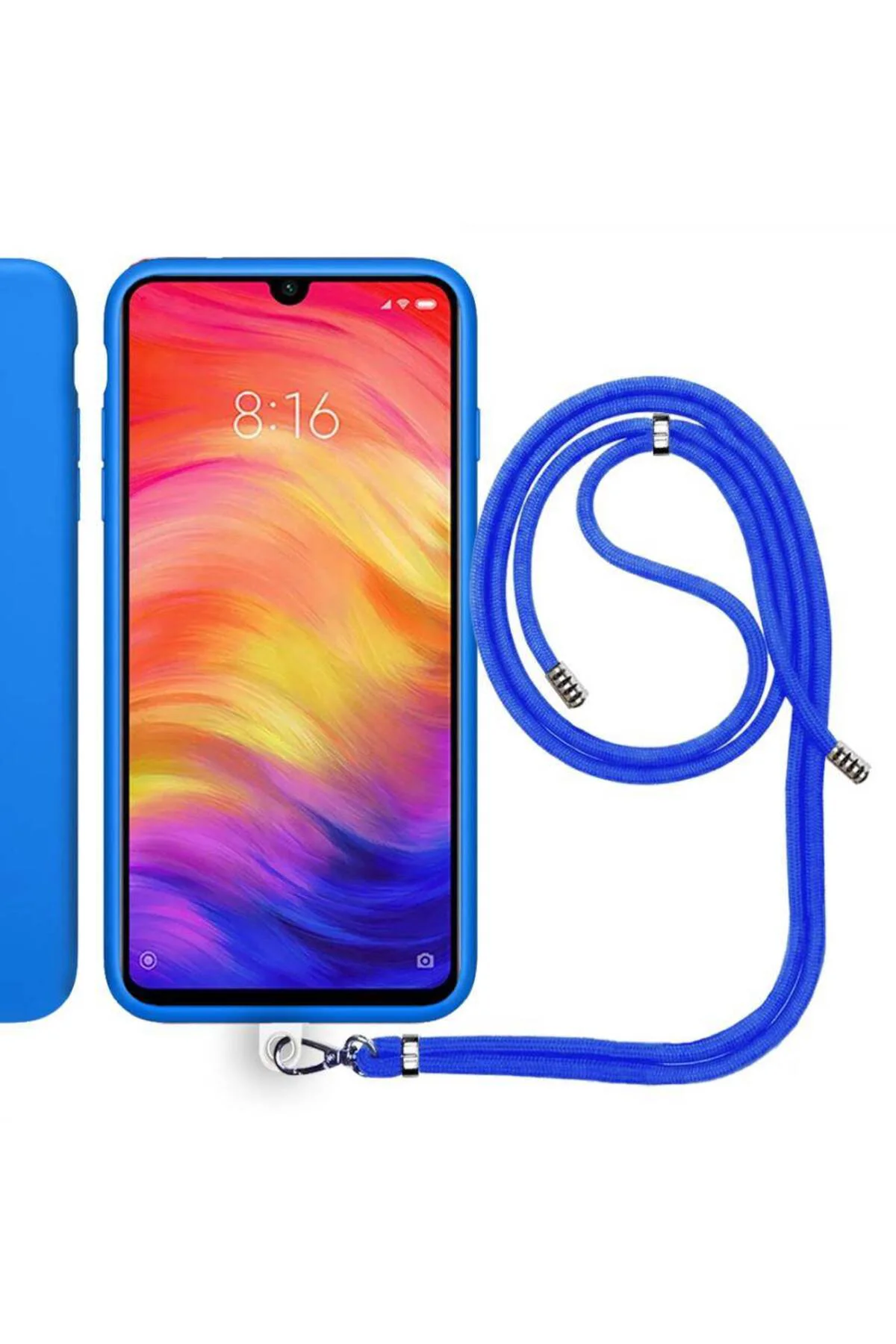 Xiaomi Redmi 9A İp Askılı Silikon Kılıf Siyah