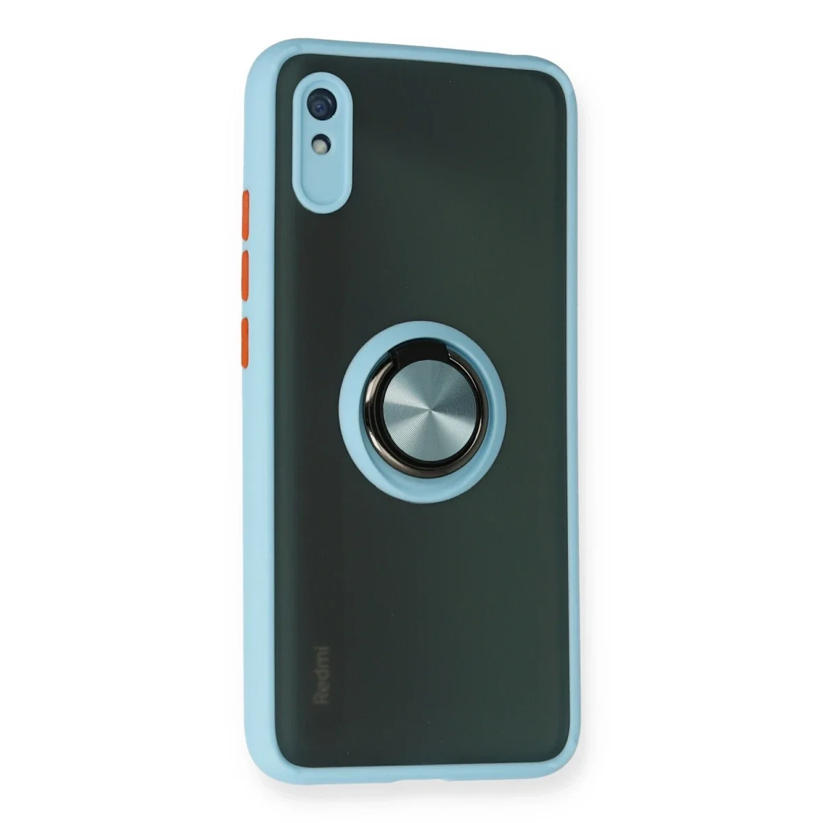 Xiaomi Redmi 9A Kılıf Montreal Yüzüklü Silikon Kapak - Buz Mavi - Görsel 2