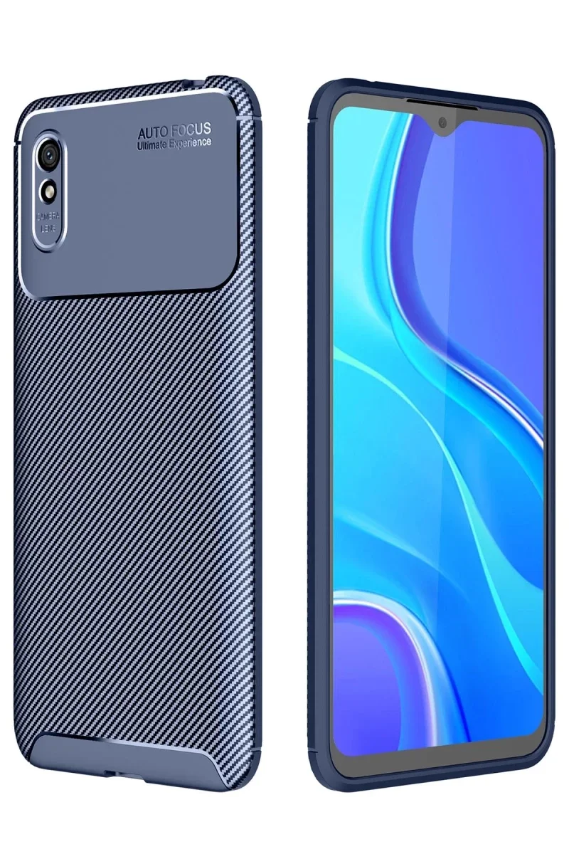 Xiaomi Redmi 9A Kılıf Auto Focus Karbon Kapak - Lacivert Fiyatı, Yorumları ve Özellikleri