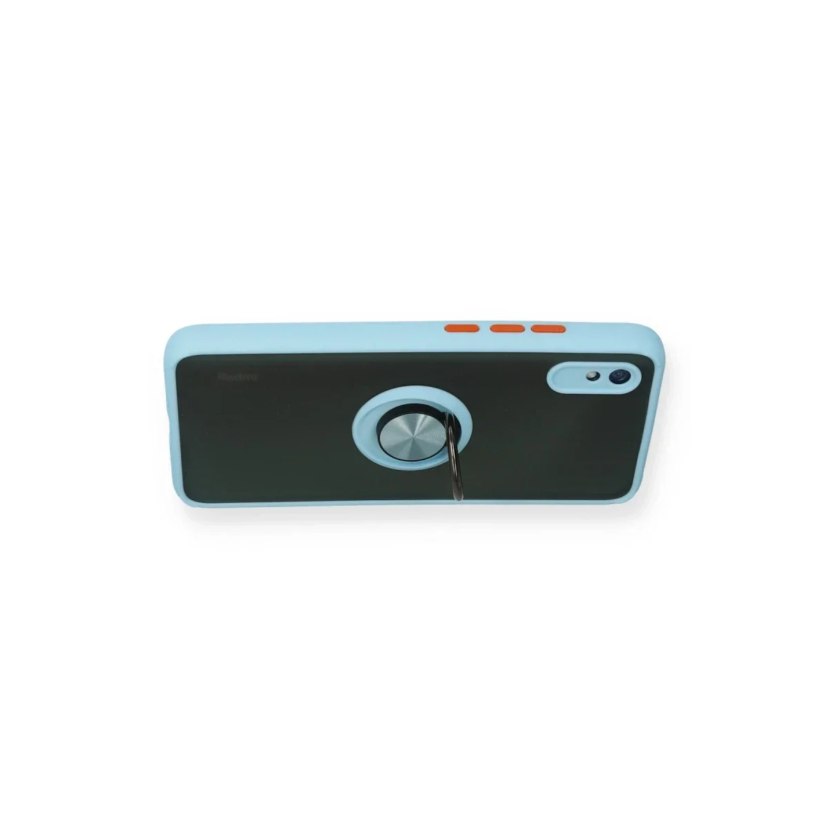 Xiaomi Redmi 9A Kılıf Montreal Yüzüklü Silikon Kapak - Buz Mavi - Görsel 3