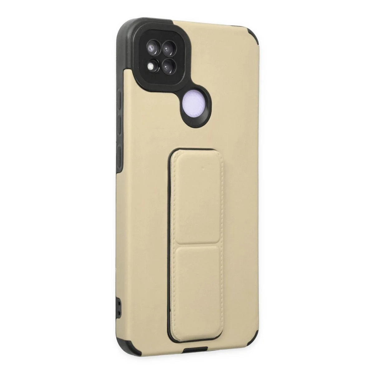 Xiaomi Redmi 9c ile Uyumlu Mega Standlı Silikon Kılıf - Gold