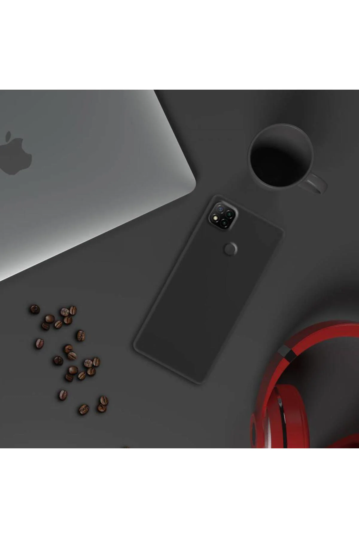 Xiaomi Redmi 9C İnce Mat Silikon Kılıf Siyah