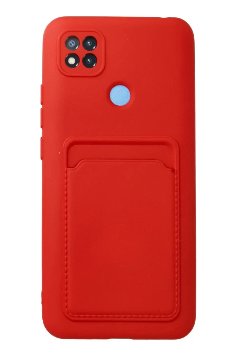 Xiaomi Redmi 9C Kılıf Kelvin Kartvizitli Silikon - Kırmızı Xiaomi Redmi 9C Kılıf Kelvin Kartvizitli Silikon - Kırmızı